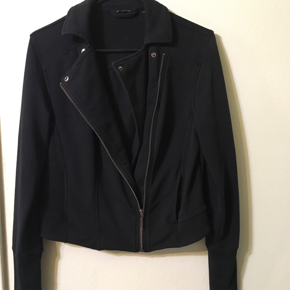 H by Halston black moto jacket